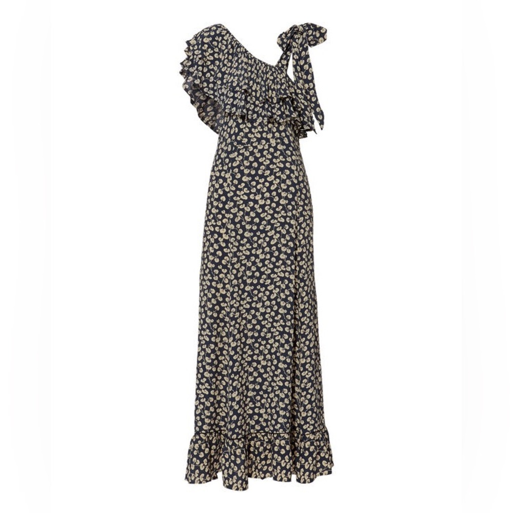 Ganni Floral Ruffle Dress